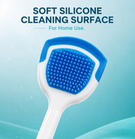 Nettoyeur de langue en silicone souple, grattoir de haute qualité avec revêtement plastique coloré, brosse de nettoyage