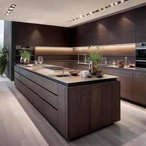 JINGSHUN - Gabinetes de <span class=keywords><strong>Cocina</strong></span> Modernos Fabricados a Medida, <span class=keywords><strong>Cocina</strong></span> Modular de Madera Sólida con Isla, Gabinetes de <span class=keywords><strong>Cocina</strong></span> para Residencias - Product Image 3