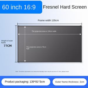 Écran de <span class=keywords><strong>projection</strong></span> Fresnel anti-lumière à <span class=keywords><strong>cadre</strong></span> intégré pour vidéoprojecteur ultra-courte focale, format 16:9, à fixation murale - Product Image 6