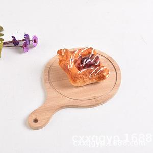 Plateau en bois naturel, plateau à pizza, plateau de service pour le petit-déjeuner, plateau à fruits pour la maison, personnalisable - Product Image 4