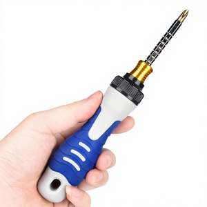 Ratchet <b>Screwdriver</b> Cross Phillips Bit Adjustable Length Portable For Tight Spaces Anti Slip Handle - Product Image 1