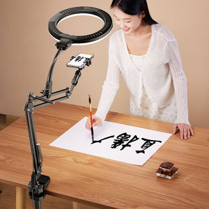 F1A Anneau Lumineux Avec Support Téléphone USB Beauté <span class=keywords><strong>Vidéo</strong></span> Studio Photo Lampe Cercle LED Dimmable Lumière Froide Chaude Selfie 10 Pouces - Product Image 2