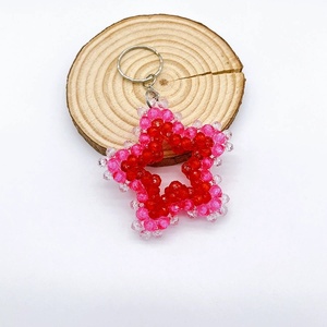 โปรโมชั่น 2 สี ของขวัญสั่งทำได้  จี้กระเป๋าสะพาย  ลูกปัดอะคริลิคใสทรงกลม  งานแฮนด์เมดน่ารัก  จี้รูปดาวกลวง  พวงกุญแจรถยนต์ - Product Image 4