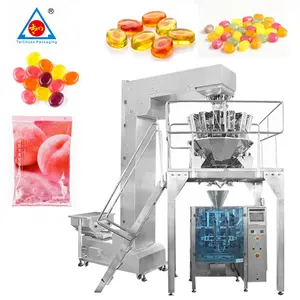 Hot sale manufacturer price fully auto vertical big bag hard sugar candy gummy bear weighing packing machine