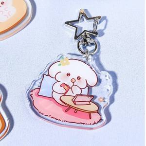 Custom <b>Anime</b> Acrylic <b>Keychain</b> Transparent Eco-friendly Key Chain Rings for Craft Clear Colorful Pendants DIY Charm Wholesale - Product Image 2