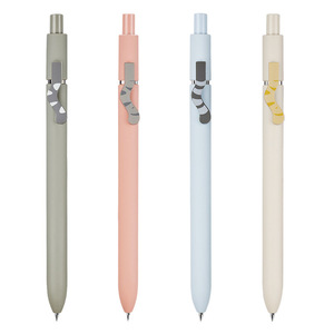 Ensemble de papeterie dessin animé créatif queue de chat Kawaii 0.5mm stylo gel noir stylo promotionnel en plastique - Product Image 3