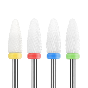KADS 3/32" Medium Flame Cuspidal Nail Art Drill Bit Polish Tool Ceramic <b>Mounted</b> Grinding Stone Head Electric Manicure <b>Cutter</b> - Product Image 2