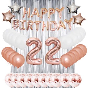 Decorazioni per Festa di Compleanno 18 Anni, Striscione 'Happy' e Palloncini in Lattice con Coriandoli per Celebrare <span class=keywords><strong>l</strong></span>'Anno XVIII - Product Image 3
