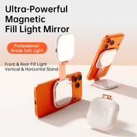 Nouvelle Lampe Selfie Magnétique 2026 Compatible MagSafe, Éclairage d'Appoint LED 360° avec Miroir, Température de Couleur Réglable, Portable et Pliable