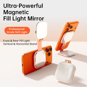 Lampe à <span class=keywords><strong>selfie</strong></span> magnétique compatible MagSafe, lumière d'appoint LED 360°, miroir, température de couleur réglable, design portable et pliable - Product Image 5