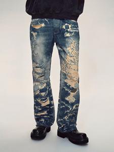 Jeans Conley Boot Cut Denim 2026 Europe Station Reset, Lavado Medio, Estilo Vintage, Efecto Desgastado, Impresión Digital - Product Image 6