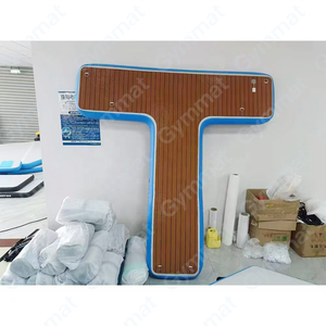 Dock gonflable portable en forme de T, ponton gonflable pour <span class=keywords><strong>jet</strong></span> <span class=keywords><strong>ski</strong></span>, surface antidérapante en EVA avec poignées en D - Product Image 3