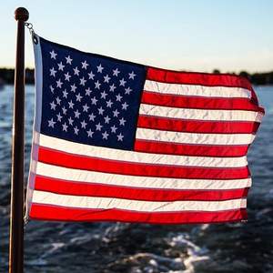 アメリカンフラッグ16x24インチ刺繍小型USAボートフラッグ外210Dナイロンフラッグマリンボートキャビン用 - Product Image 6