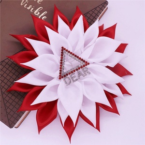 定制时尚联谊会胸针缎带花 DST 组织 Delta Dear Pin 希腊风格女士首饰 - Product Image 4