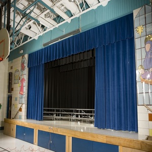 Rideau d'église en mousseline de soie, en velours, 2 m, haute qualité, décoration d'arrière-plan de concert, rideau de scène motorisé pour mariage - Product Image 5