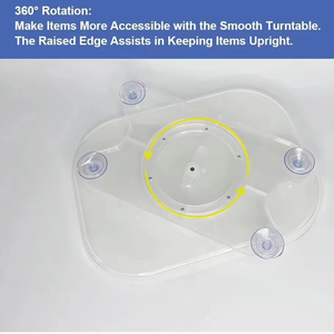 <span class=keywords><strong>Plateau</strong></span> tournant Lazy Susan pour réfrigérateur - Organisateur de réfrigérateur rotatif à 360°, <span class=keywords><strong>plateau</strong></span> de rangement flexible pour armoire de réfrigérateur et garde-manger - Product Image 6