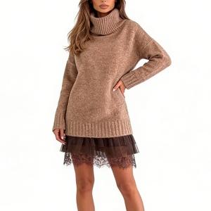 Women's <b>Turtleneck</b> Oversized <b>Sweater</b> Long Sleeve Warm Winter Coat Fashion - Product Image 2