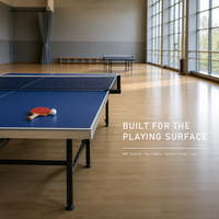 Panneau en MDF, HDF, panneau de fibres à haute densité pour table de tennis de table, plateau de ping-pong, panneau sportif lisse et poncé