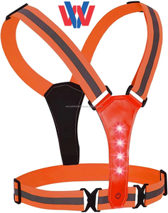 Gilet de sécurité réfléchissant personnalisé, <span class=keywords><strong>veste</strong></span> de sécurité à LED, gilet de sécurité à LED en forme de V, gilet de sécurité à LED <span class=keywords><strong>clignotant</strong></span> - Product Image 1