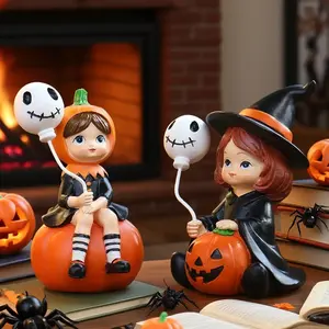 Usine en gros 2 Halloween sorcière soeurs ballon costumes Halloween résine artisanat résine artisanat pour la décoration de la maison - Product Image 3