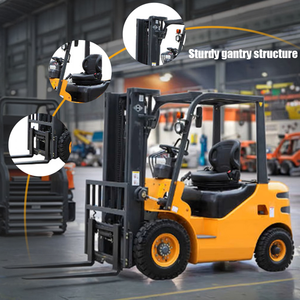 Pengiriman Gratis Forklift Diesel XingJi Baru 1.5-5 Ton 4X4 4WD dengan Tiang 3 Tingkat, Kursi, dan Sabuk Pengaman - Product Image 4