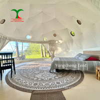Hospitalité de luxe en plein air boule Igloo dôme géodésique maison Skyview tente de glamping pour hôtel complexe
