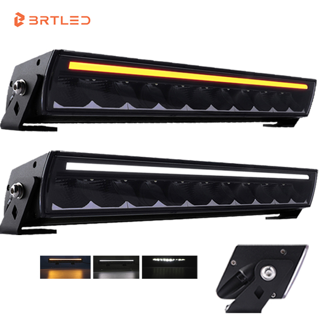 BRTLED New 20Inch Roof LED Light Bar R112 Certified IP68 Waterproof 100W 5700K 9-36V DC Driving Beam for ATV UTV Offroad
