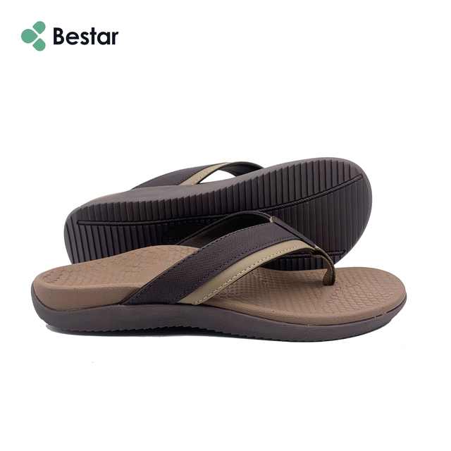 EVA Slide Shoes with Arch Support Orthopedic Outdoor Flat Foot Massage PU Rubber Arch Support Sandals
