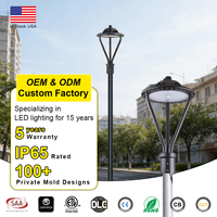 Lampe LED de poteau BBIER à haut lumen IP67 en aluminium avec télécommande 75W-150W, angle de faisceau 120° pour l'éclairage de jardins et de rues