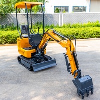 Nouvelle Mini-Excavatrice 1 Tonne Modèle CE EPA Diesel sur Chenilles avec Bras Pivotant Livraison Gratuite Petite Excavatrice Compacte