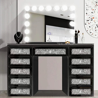 Commode américaine à paillettes MOREDESIGN Armoire commerciale studio de rangement boutique de mariage table de maquillage miroir LED table de toilette de chambre