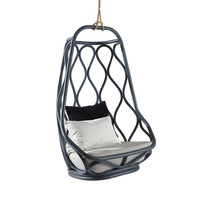 Chaise suspendue en rotin de conception moderne pour l'extérieur et l'intérieur, nid d'oiseau et chaise à bascule paresseuse pour adultes, pour la cour, le balcon et la maison