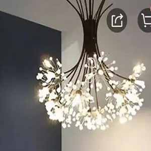 Lampu gantung Led, inovasi terbaru mewah Modern dekoratif rumah besi halus manik-manik kristal