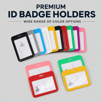 Porte-cartes d'identité et de visite en plastique tendance, personnalisable avec logo, sans fermeture, impression sérigraphiée pour cartes d'étudiant/d'école/d'université