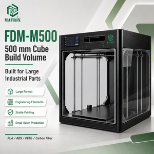 เครื่องพิมพ์ 3 มิติ FDM ขนาดใหญ่เกรดอุตสาหกรรม 500x500x500 มม. สำหรับชิ้นส่วนที่ใช้งานได้จริงและการผลิตแบบล็อตขนาดเล็ก - Product Image 1