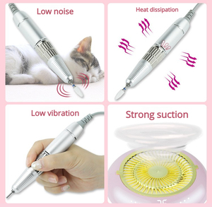 Machine à poncer les ongles 2 en 1 avec aspirateur de poussière de bureau, perceuse à ongles électrique pour le retrait du gel UV, idéale pour les salons - Product Image 6