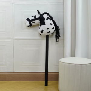 Animal Head Series kids riding <span class=keywords><strong>peluche</strong></span> unicorno hobby horse stick toy - Product Image 5