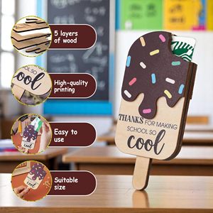 Porte-carte-<span class=keywords><strong>cadeau</strong></span> <span class=keywords><strong>de</strong></span> remerciement <span class=keywords><strong>pour</strong></span> enseignants en forme <span class=keywords><strong>de</strong></span> cornet <span class=keywords><strong>de</strong></span> glace - <span class=keywords><strong>Cadeau</strong></span> en bois à 5 couches <span class=keywords><strong>pour</strong></span> femmes, <span class=keywords><strong>fin</strong></span> <span class=keywords><strong>de</strong></span> l'année, maternelle, primaire, collège, lycée - Product Image 6