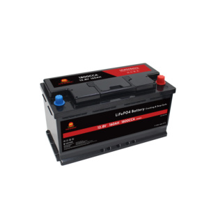 แบตเตอรี่สตาร์ท 12V 100Ah 110Ah แบบสองระบบ LiFePO4 สำหรับเรือ  แรงดันสตาร์ท CCA 1200 มาตรฐานกันน้ำ IP67 - Product Image 3