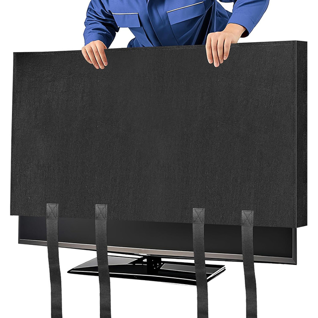 TV Cover Moving Dust Anti-Scratch TV Screen Cover Fits 50"-55" TV with Bottom Strap for Protection Universal Screen Cover