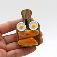 Imiter la pâte de réfrigérateur alimentaire 3D pain aux œufs enfants éducation précoce aimant réfrigérateur aimant pâte