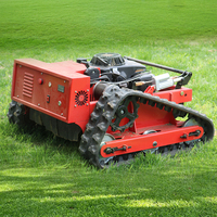 Robot tondeuse à gazon intelligent télécommandé pas cher, zéro-turn, à essence, mini-tracteur chenillé RC