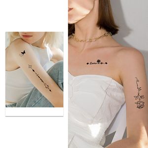 Autocollants de <span class=keywords><strong>tatouage</strong></span> temporaire semi-permanent papillon réaliste et fleur, imperméables et résistants à la transpiration, pour maquillage corporel féminin sur le bras - Product Image 3