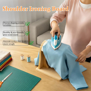 Planche à repasser pour tailleur avec housse en coton rembourrée, base robuste en pin, pour usage domestique et studio de couture - Product Image 4