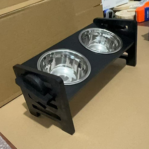 Toptan ayarlanabilir ahşap Pet besleyici yükseltilmiş kedi köpek kase tutucu Pet ahşap kaseler standları ahşap bambu Pet besleyici - Product Image 6