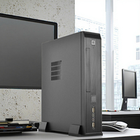 Mini ITX-Funda de ordenador de escritorio delgada personalizada, estuche de aluminio para oficina, chasis de placa base itx