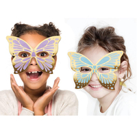 Masques oculaire papillon scintillants en papier, 50 pièces, fournitures de fête d'anniversaire pour bébé, accessoires Photo, pour Cosplay