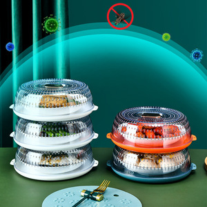 Couvre-aliments rond à clipser, anti-insectes, isolant thermique, pour utilisation sur table de fête - Product Image 3