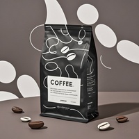 Sac à fermeture éclair à fond plat recyclable écologique Sac en grains de café avec pochettes à fermeture éclair thermoscellables