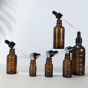 5ml 10ml 20ml 30ml 50ml 100ml 120ml Matte Frosted Amber Black Glass Dropper Bottle Essential Oil Bottles - Product Image 1
